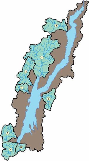 map of eight key streams