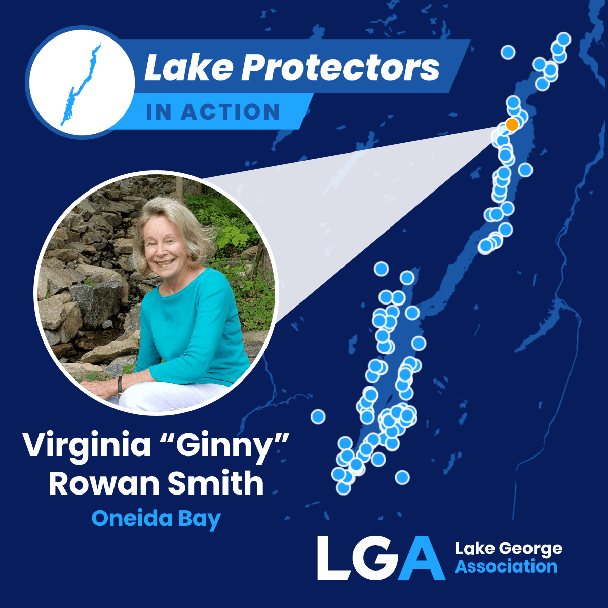Virginia "Ginny" Rowan Smith from Oneida Bay is a Lake Protector at Lake George